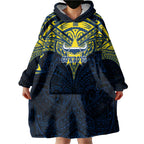 Personalized North Queensland Cowboys Wearable Blanket Hoodie Polynesian Tribal Pattern Style