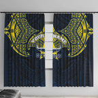 Personalized North Queensland Cowboys Window Curtain Polynesian Tribal Pattern Style