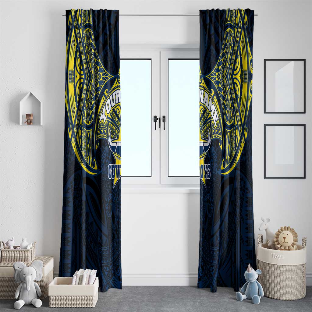 Personalized North Queensland Cowboys Window Curtain Polynesian Tribal Pattern Style