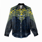 Personalized North Queensland Cowboys Women Casual Shirt Polynesian Tribal Pattern Style