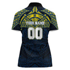 Personalized North Queensland Cowboys Women Polo Shirt Polynesian Tribal Pattern Style