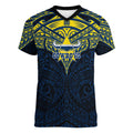 Personalized North Queensland Cowboys Women V-Neck T-Shirt Polynesian Tribal Pattern Style