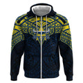 Personalized North Queensland Cowboys Zip Hoodie Polynesian Tribal Pattern Style