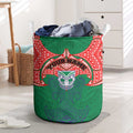 Personalized New Zealand Warriors Laundry Basket Polynesian Tribal Pattern Style