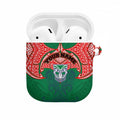 Personalized New Zealand Warriors AirPods Case Polynesian Tribal Pattern Style