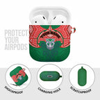 Personalized New Zealand Warriors AirPods Case Polynesian Tribal Pattern Style