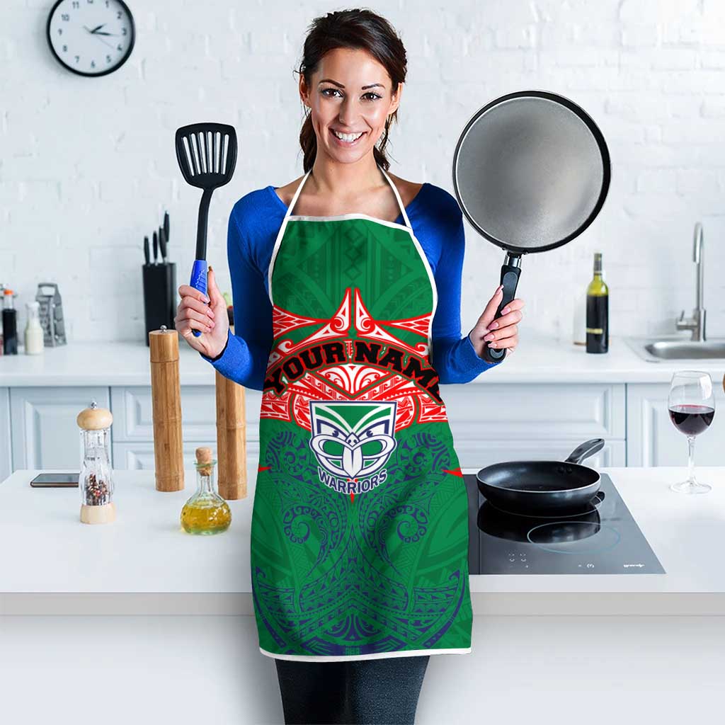 Personalized New Zealand Warriors Apron Polynesian Tribal Pattern Style