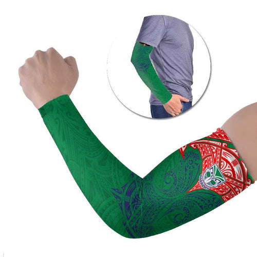 Personalized New Zealand Warriors Arm Sleeves Polynesian Tribal Pattern Style