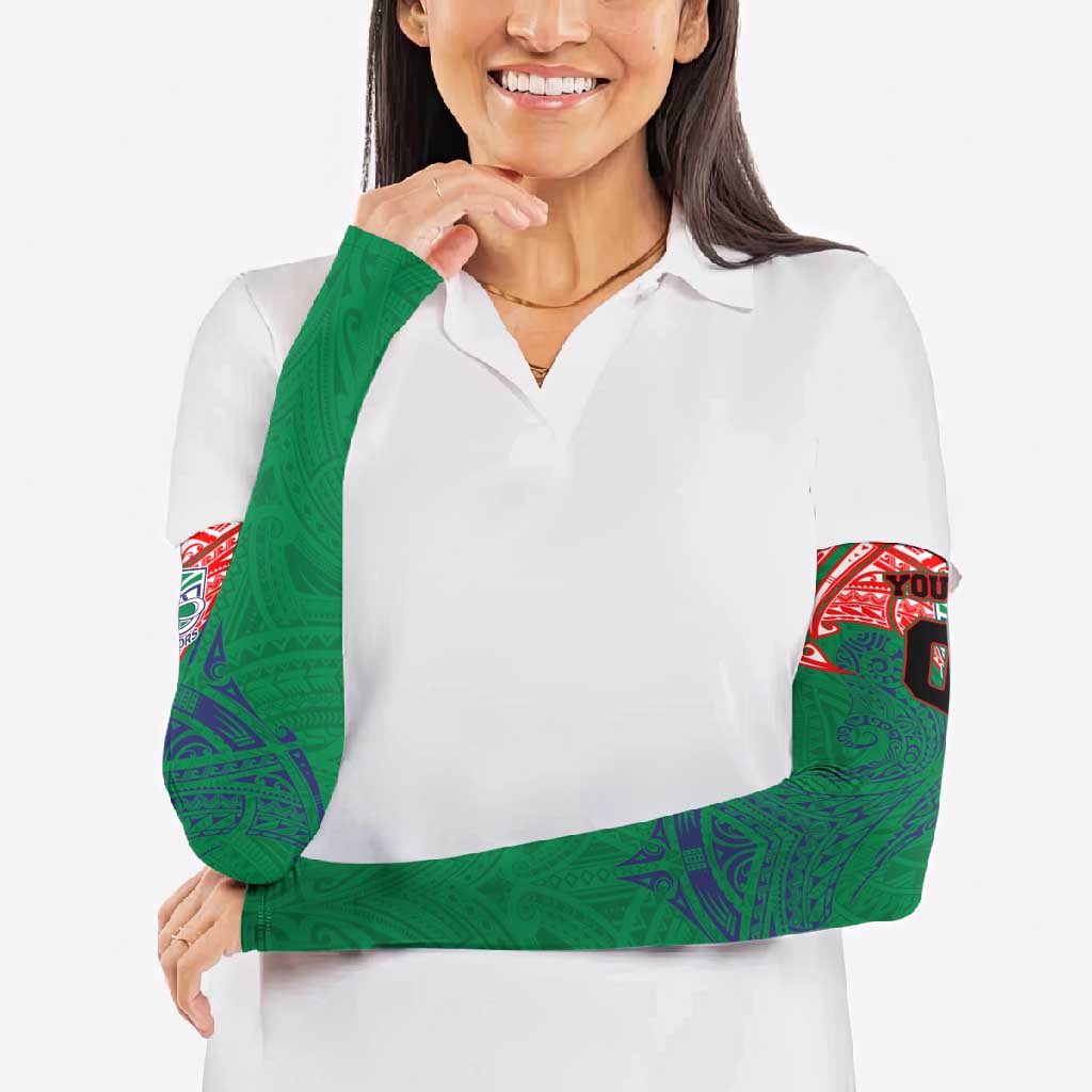 Personalized New Zealand Warriors Arm Sleeves Polynesian Tribal Pattern Style