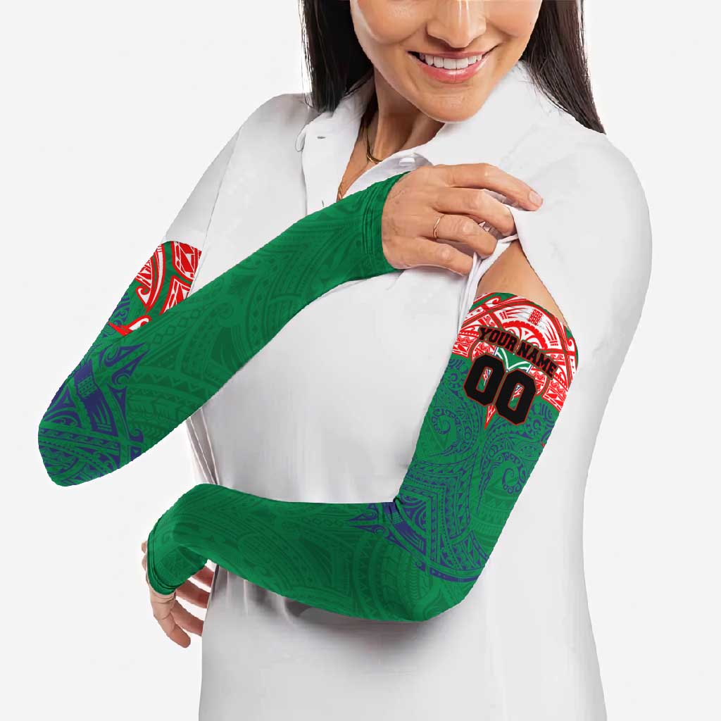 Personalized New Zealand Warriors Arm Sleeves Polynesian Tribal Pattern Style