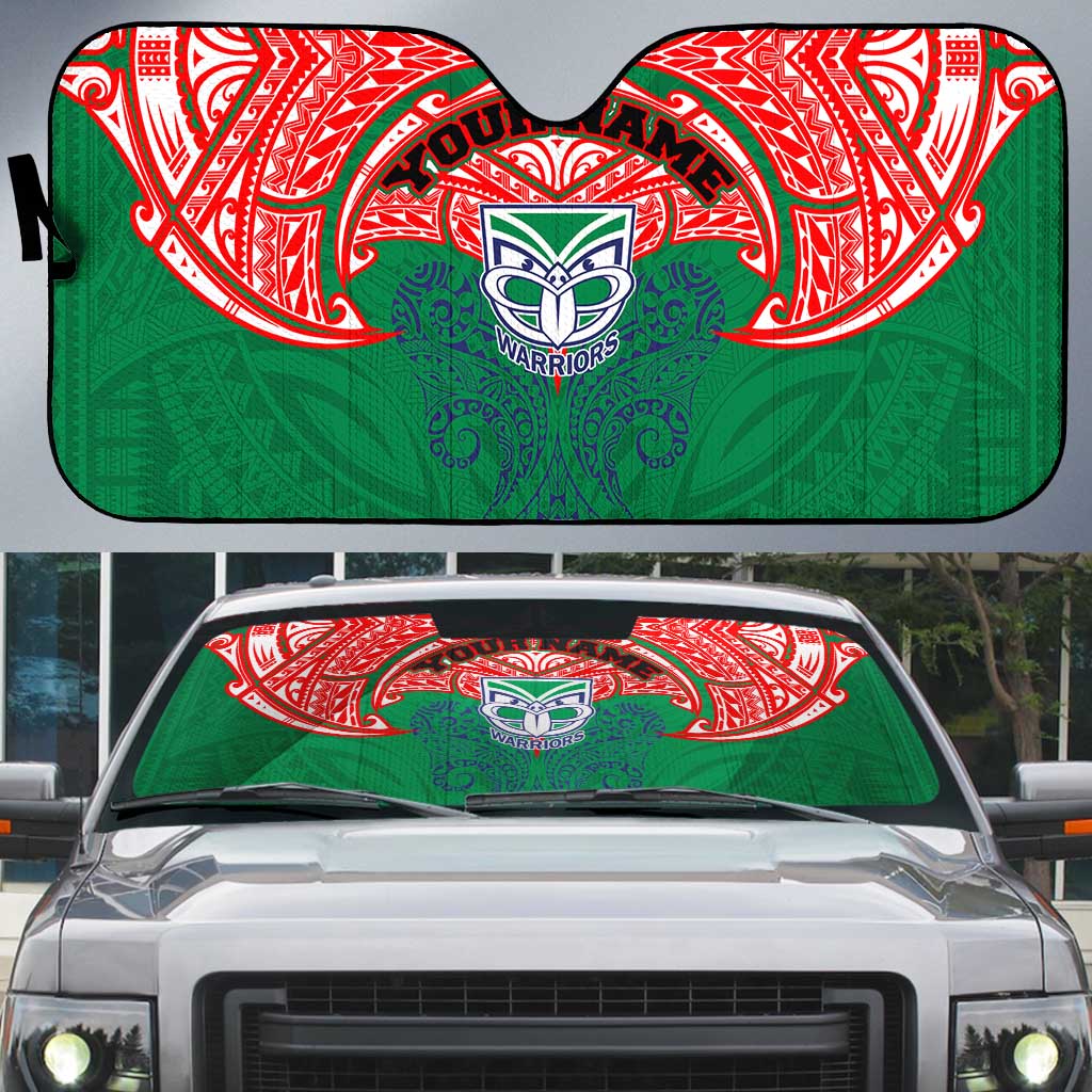 Personalized New Zealand Warriors Auto Sun Shade Polynesian Tribal Pattern Style