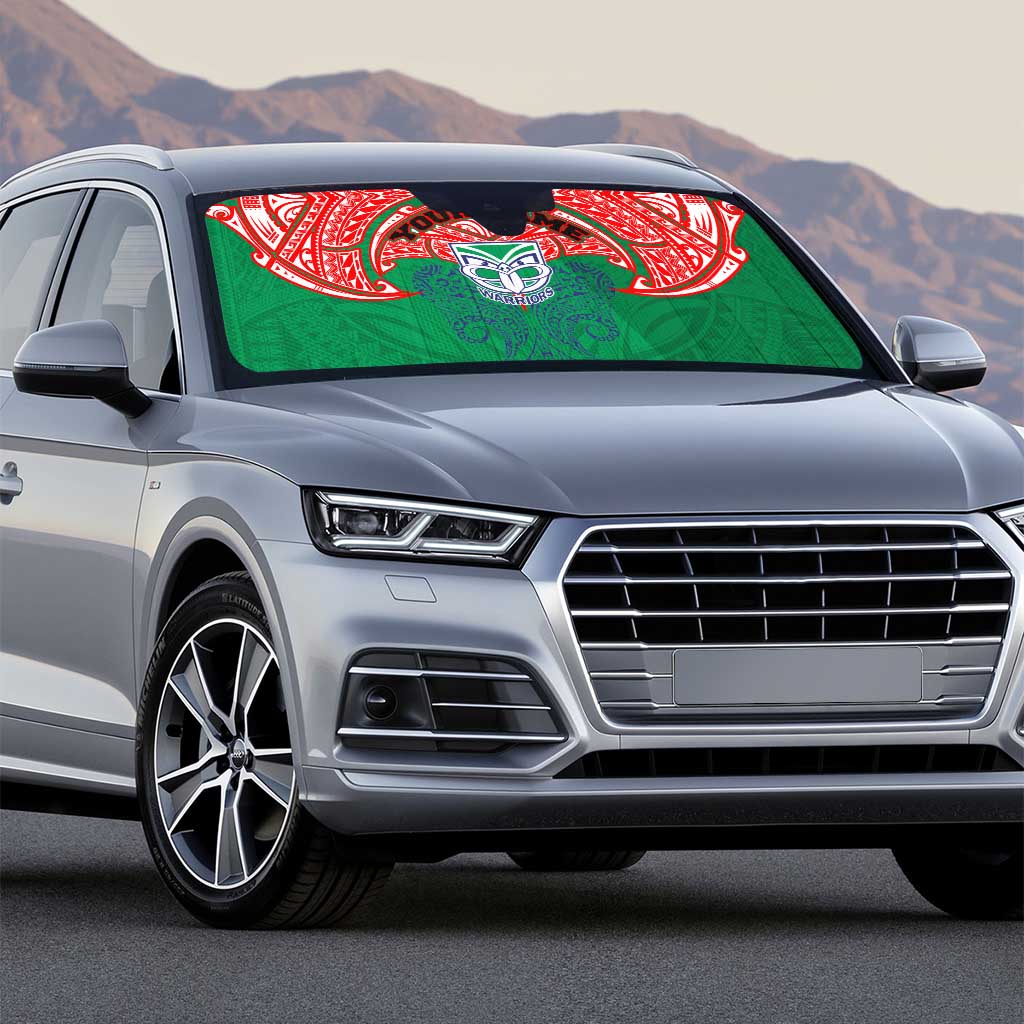 Personalized New Zealand Warriors Auto Sun Shade Polynesian Tribal Pattern Style