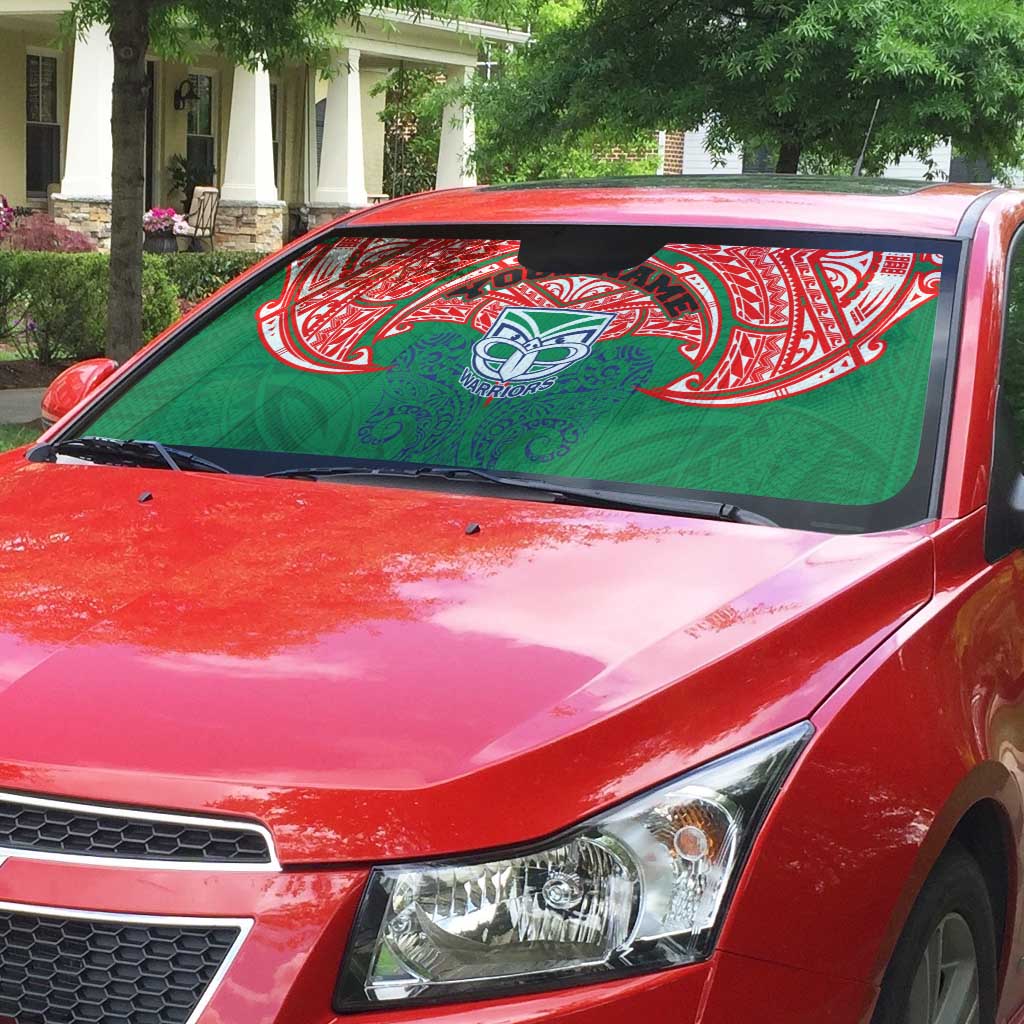 Personalized New Zealand Warriors Auto Sun Shade Polynesian Tribal Pattern Style