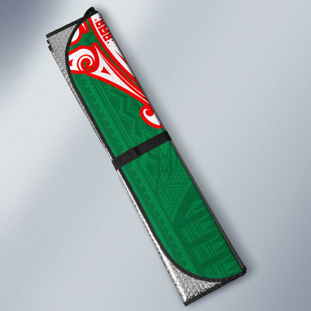 Personalized New Zealand Warriors Auto Sun Shade Polynesian Tribal Pattern Style