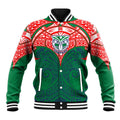 Personalized New Zealand Warriors Baseball Jacket Polynesian Tribal Pattern Style