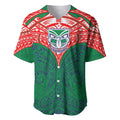 Personalized New Zealand Warriors Baseball Jersey Polynesian Tribal Pattern Style