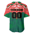 Personalized New Zealand Warriors Baseball Jersey Polynesian Tribal Pattern Style