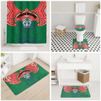 Personalized New Zealand Warriors Bathroom Set Polynesian Tribal Pattern Style