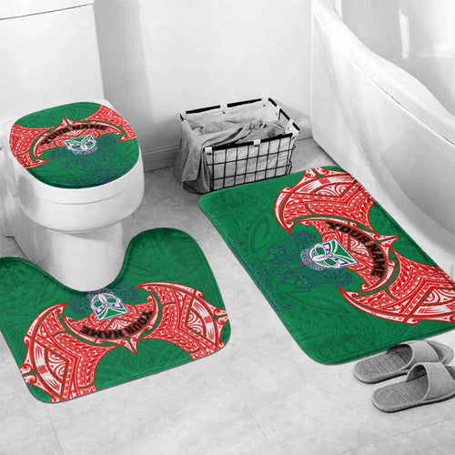 Personalized New Zealand Warriors Bathroom Set Polynesian Tribal Pattern Style