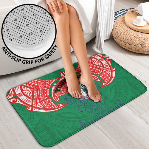 Personalized New Zealand Warriors Bathroom Set Polynesian Tribal Pattern Style
