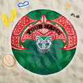 Personalized New Zealand Warriors Beach Blanket Polynesian Tribal Pattern Style