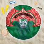 Personalized New Zealand Warriors Beach Blanket Polynesian Tribal Pattern Style