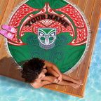 Personalized New Zealand Warriors Beach Blanket Polynesian Tribal Pattern Style