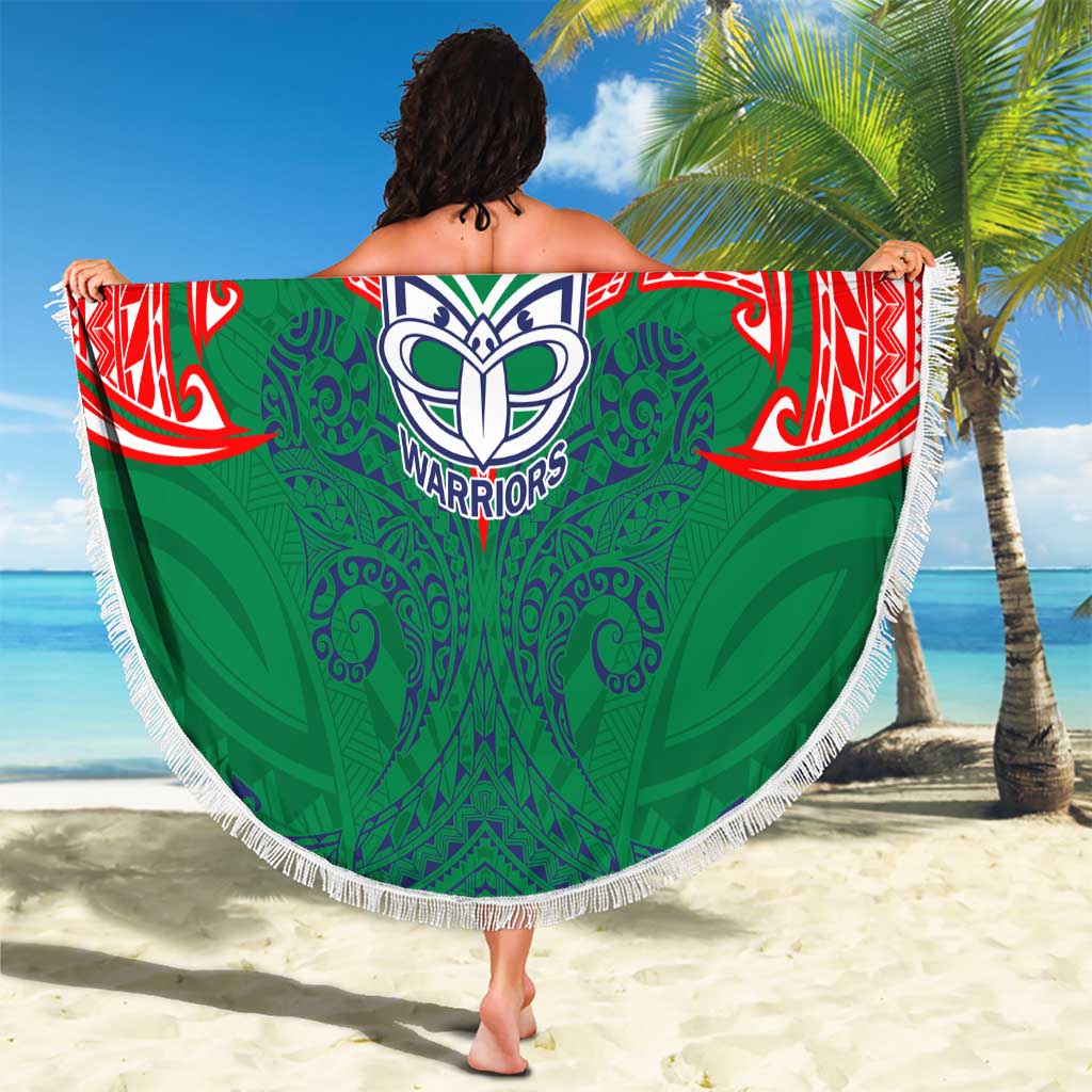 Personalized New Zealand Warriors Beach Blanket Polynesian Tribal Pattern Style