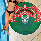 Personalized New Zealand Warriors Beach Blanket Polynesian Tribal Pattern Style