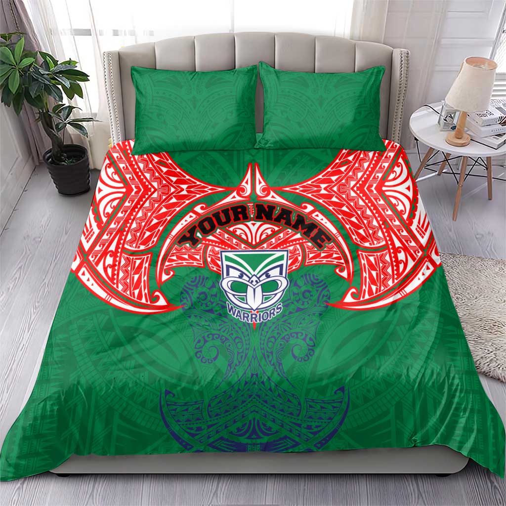 Personalized New Zealand Warriors Bedding Set Polynesian Tribal Pattern Style