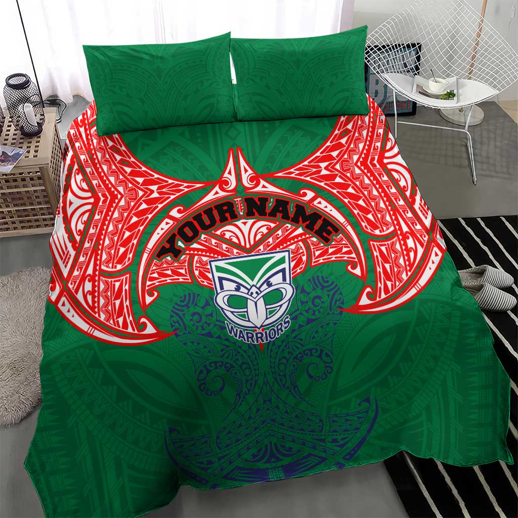 Personalized New Zealand Warriors Bedding Set Polynesian Tribal Pattern Style