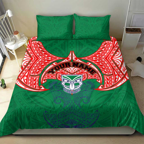 Personalized New Zealand Warriors Bedding Set Polynesian Tribal Pattern Style