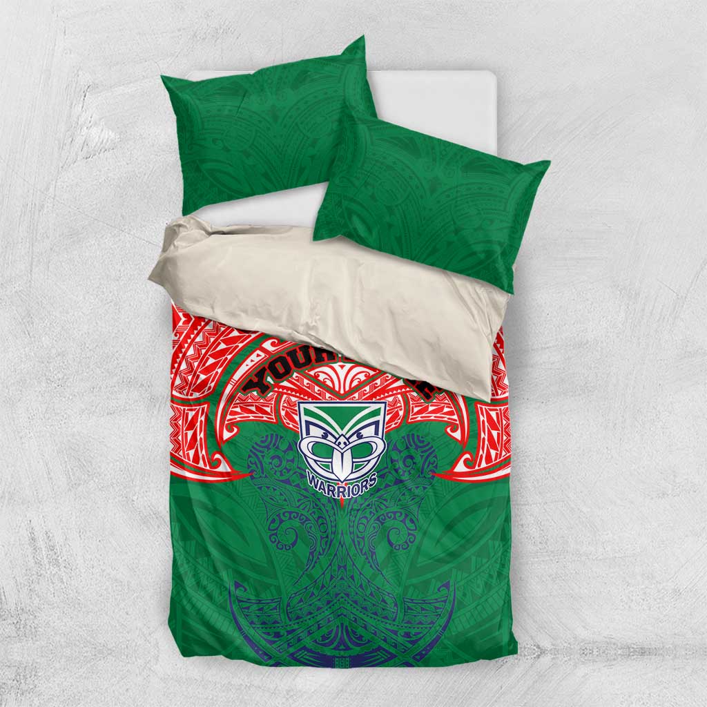 Personalized New Zealand Warriors Bedding Set Polynesian Tribal Pattern Style