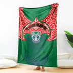 Personalized New Zealand Warriors Blanket Polynesian Tribal Pattern Style