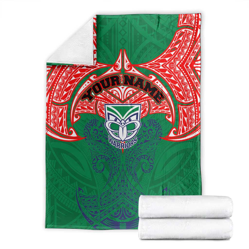 Personalized New Zealand Warriors Blanket Polynesian Tribal Pattern Style