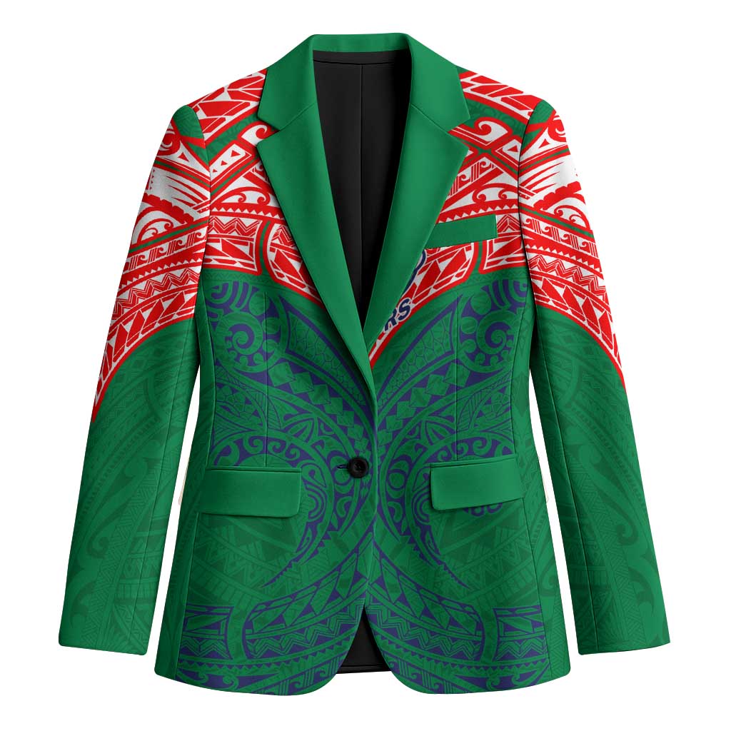 Personalized New Zealand Warriors Blazer Polynesian Tribal Pattern Style