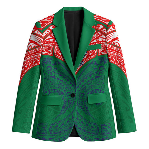 Personalized New Zealand Warriors Blazer Polynesian Tribal Pattern Style