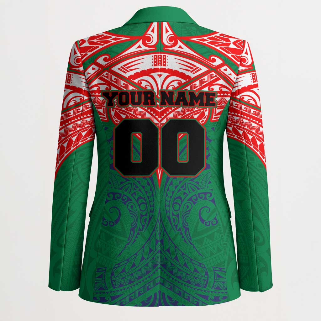 Personalized New Zealand Warriors Blazer Polynesian Tribal Pattern Style
