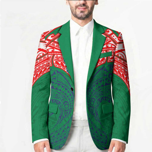 Personalized New Zealand Warriors Blazer Polynesian Tribal Pattern Style