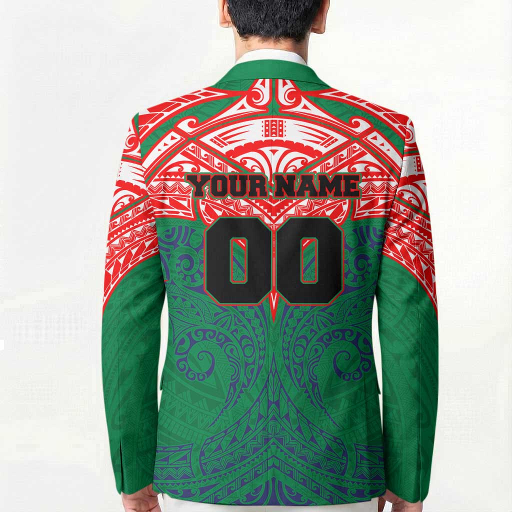 Personalized New Zealand Warriors Blazer Polynesian Tribal Pattern Style