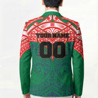 Personalized New Zealand Warriors Blazer Polynesian Tribal Pattern Style
