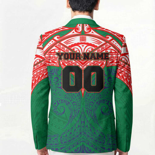 Personalized New Zealand Warriors Blazer Polynesian Tribal Pattern Style