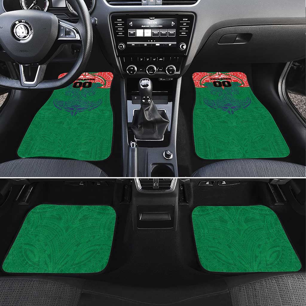 Personalized New Zealand Warriors Car Mats Polynesian Tribal Pattern Style