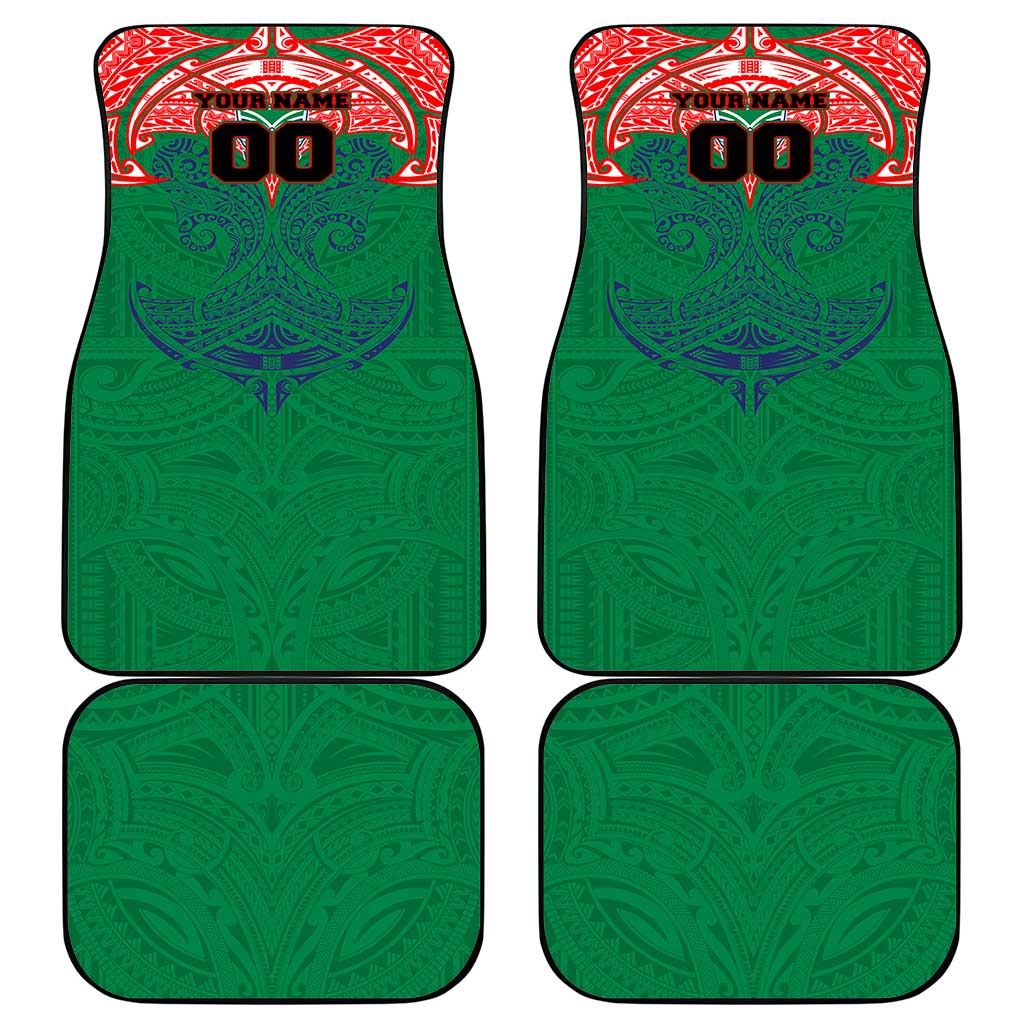 Personalized New Zealand Warriors Car Mats Polynesian Tribal Pattern Style