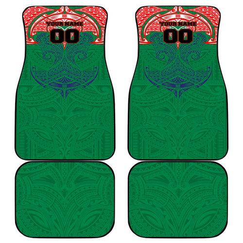 Personalized New Zealand Warriors Car Mats Polynesian Tribal Pattern Style