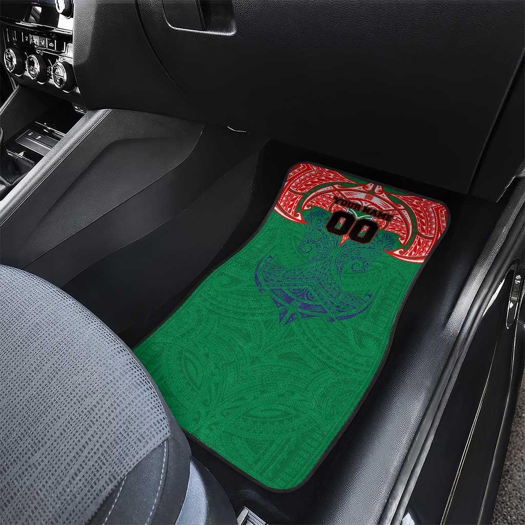 Personalized New Zealand Warriors Car Mats Polynesian Tribal Pattern Style