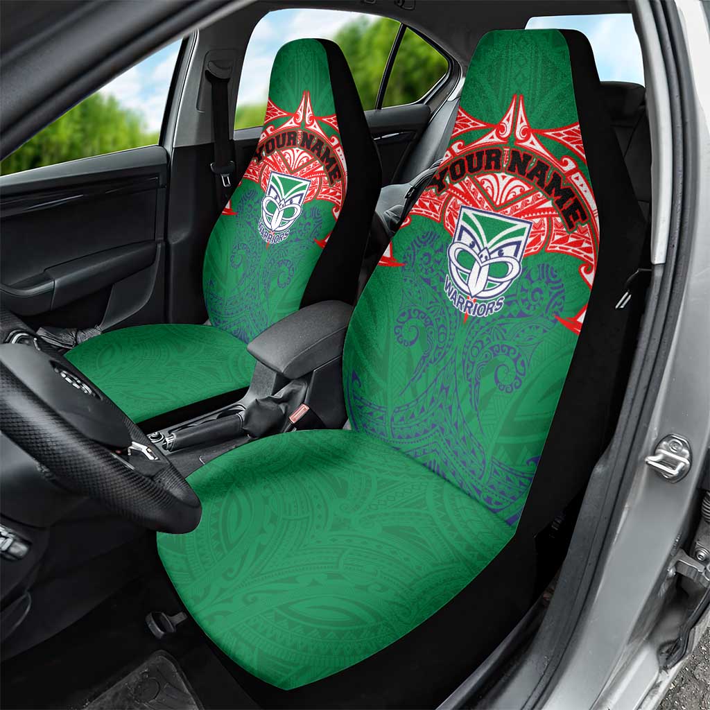 Personalized New Zealand Warriors Car Seat Cover Polynesian Tribal Pattern Style