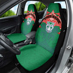Personalized New Zealand Warriors Car Seat Cover Polynesian Tribal Pattern Style
