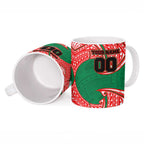 Personalized New Zealand Warriors Ceramic Mug Polynesian Tribal Pattern Style