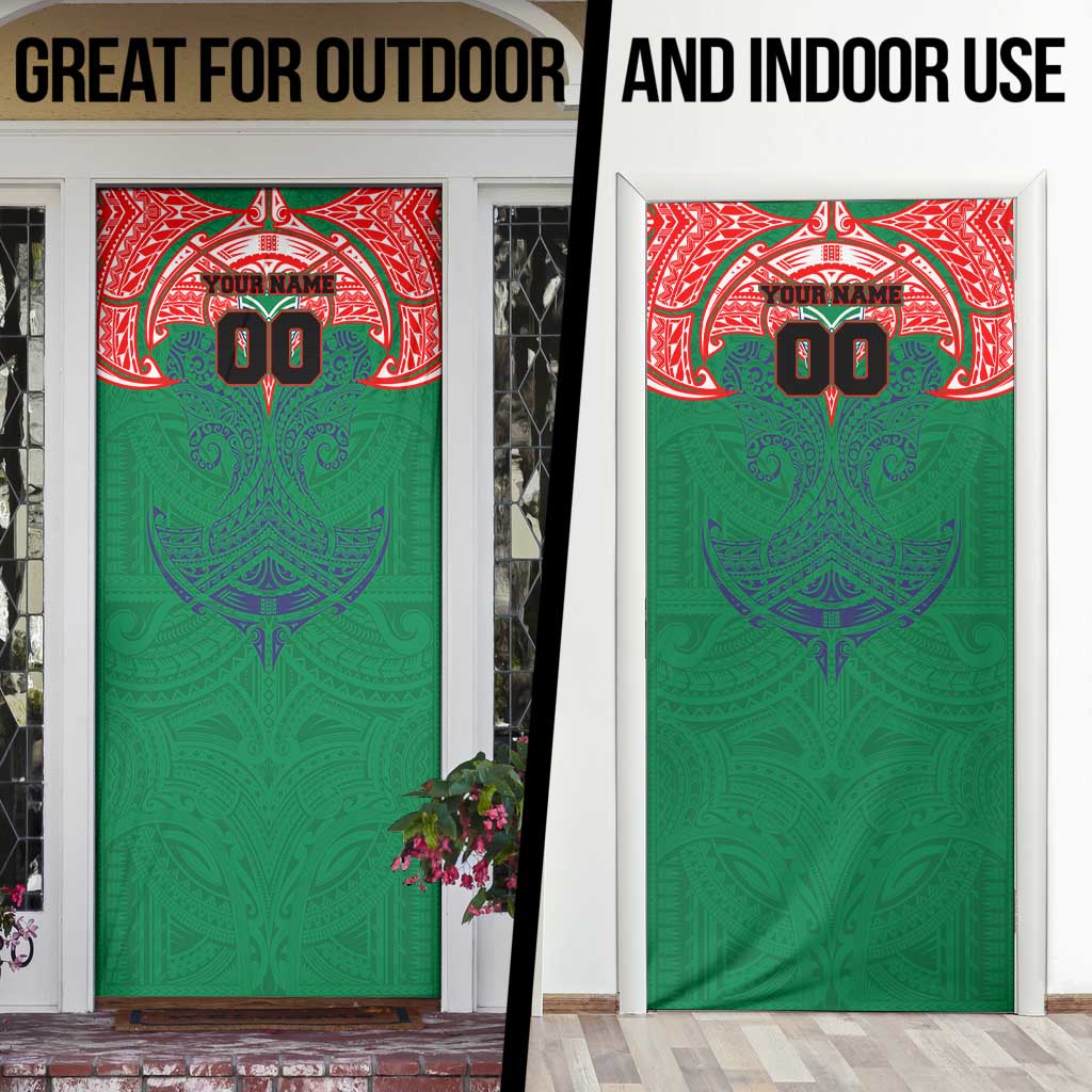 Personalized New Zealand Warriors Door Cover Polynesian Tribal Pattern Style